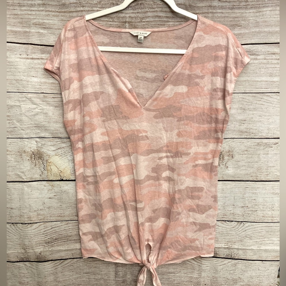 Lucky Brand ladies pink camo top